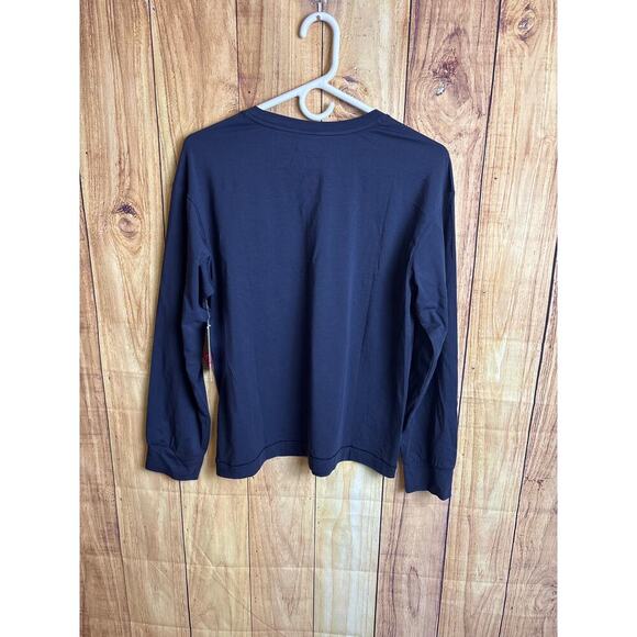 Athleta Girl Long Sleeve Athletic Tshirt Perfect Top Navy Blue Size XL 14 NEW - Picture 5 of 5